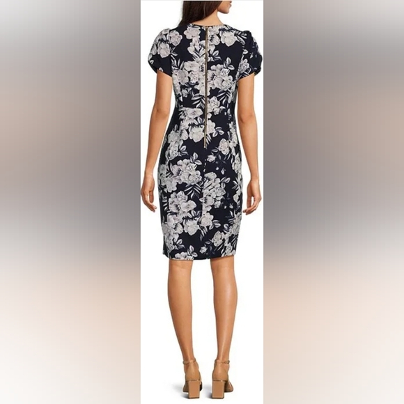 Calvin Klein Floral Crepe Sheath Dress Size 8 NWOT - Picture 2 of 7